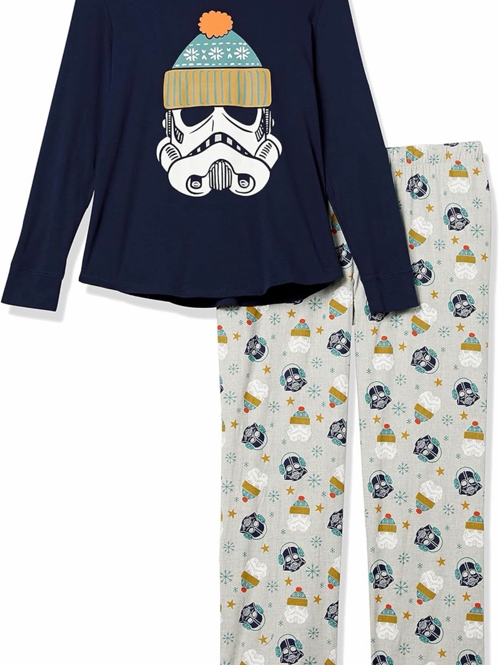 Star Wars 🎁 Holiday Christmas 🎄 Pajama Set with Stormtrooper Beanie Graphic